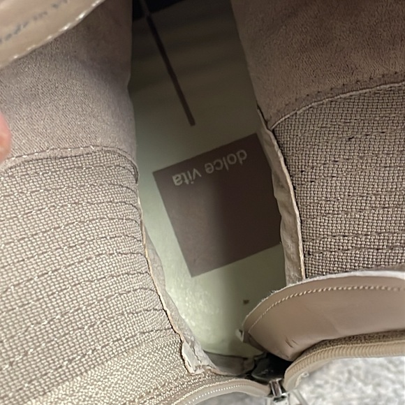 Dolce Vita Martey H2O Waterproof Bootie Taupe Cream Beige Suede Sz 7.5 - Picture 13 of 14